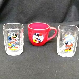 Mickey Mouse Mug and Two Glasses